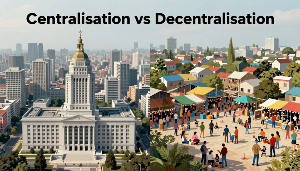 centralisation vs decentralisation